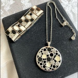 WHBM Large Pendant Necklace and matching Bracelet